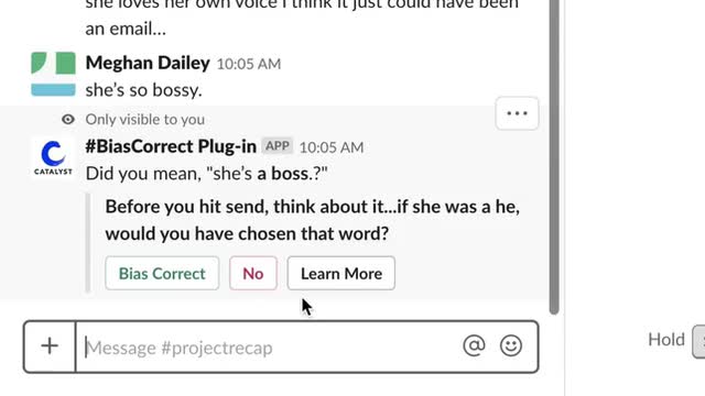 #BiasCorrect Plug-In for Slack