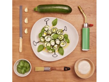 Roulés de courgette au pinceau, façon Leroy Merlin